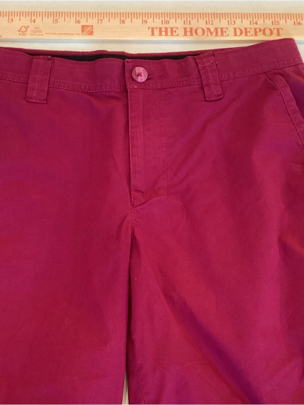 Columbia Men’s Red Chino Shorts 10” Inseam Cotton Flat Front - Picture 4 of 8